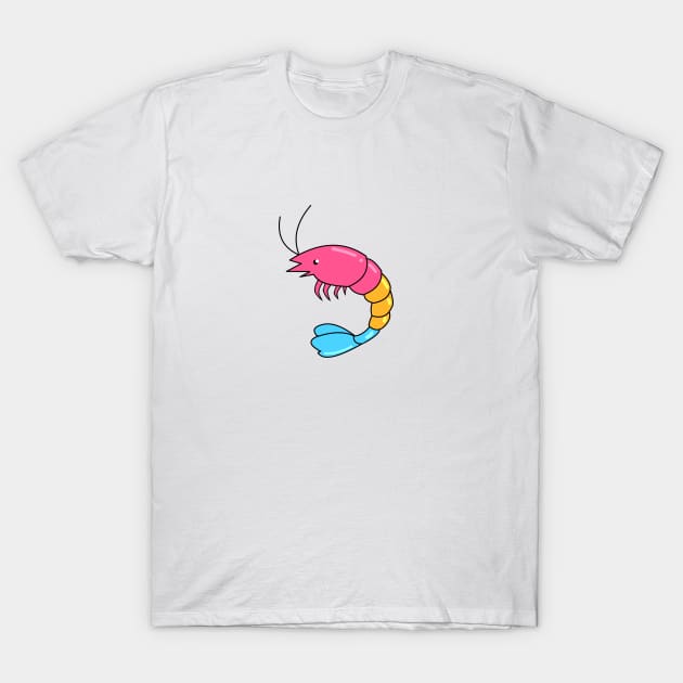 Pride Shrimp Pansexual T-Shirt by Lukaimak